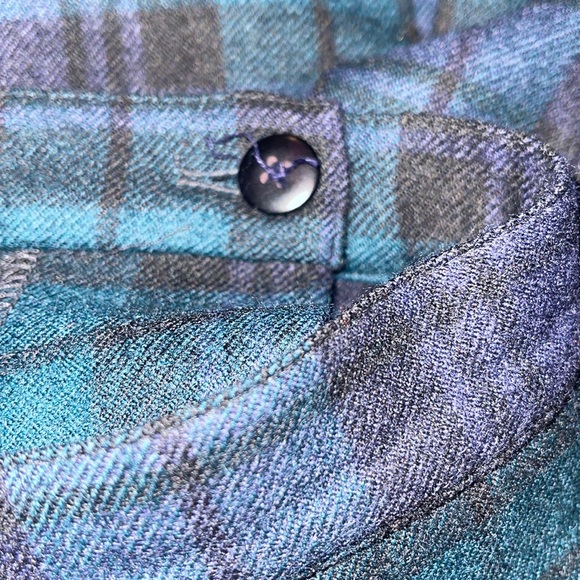 Vintage Plaid Blue & Green 100% Wool Pleated Wrap Kilt Irish Skirt Size 6 - Picture 11 of 16